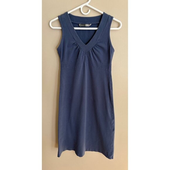 Athleta Sleeveless Senorita Casual Midi Dress in Light Blue Gray Size Small TALL - Picture 2 of 12